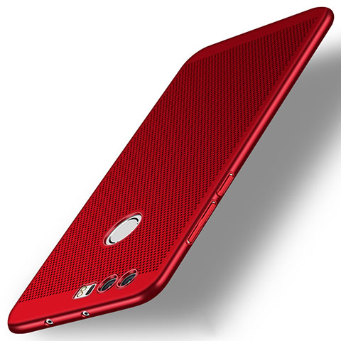 Custodia Plastica Rigida Perforato per Huawei Honor 8 Rosso