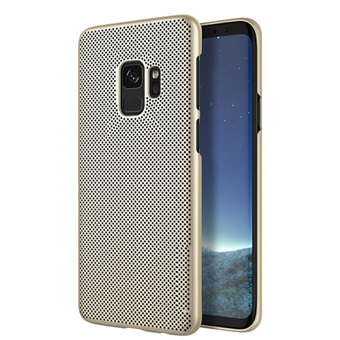 Custodia Plastica Rigida Perforato per Samsung Galaxy S9 Oro