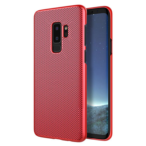 Custodia Plastica Rigida Perforato per Samsung Galaxy S9 Plus Rosso