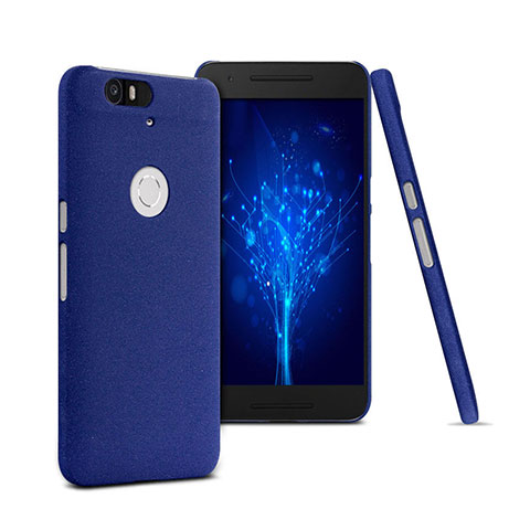 Custodia Plastica Rigida Sabbie Mobili per Google Nexus 6P Blu