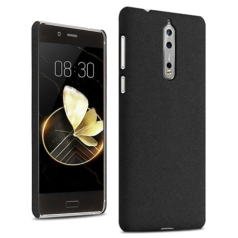 Custodia Plastica Rigida Sabbie Mobili per Nokia 8 Nero