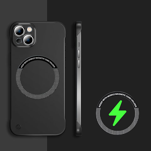 Custodia Plastica Rigida Senza Cornice Cover Opaca con Mag-Safe Magnetic per Apple iPhone 13 Nero