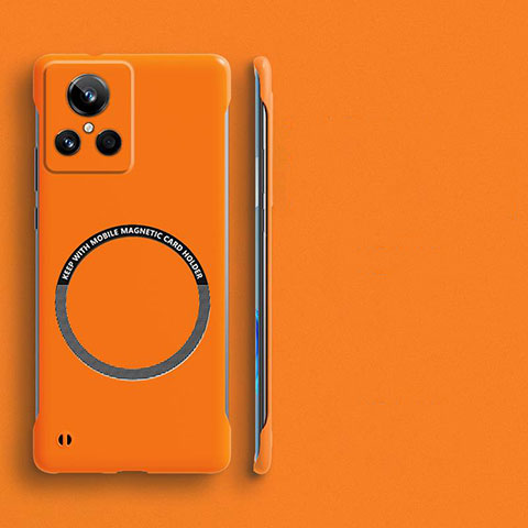 Custodia Plastica Rigida Senza Cornice Cover Opaca con Mag-Safe Magnetic per Realme GT Neo3 5G Arancione