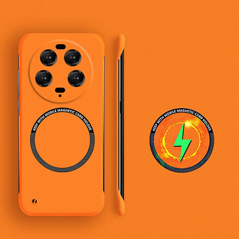 Custodia Plastica Rigida Senza Cornice Cover Opaca con Mag-Safe Magnetic per Xiaomi Mi 13 Ultra 5G Arancione