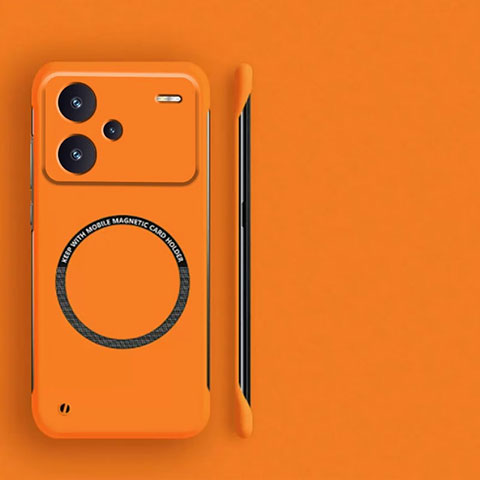 Custodia Plastica Rigida Senza Cornice Cover Opaca con Mag-Safe Magnetic per Xiaomi Redmi Note 13 Pro+ Plus 5G Arancione