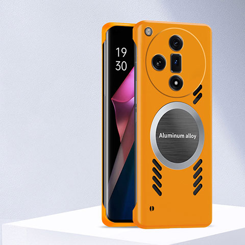 Custodia Plastica Rigida Senza Cornice Cover Opaca con Mag-Safe Magnetic S01 per Oppo Find X7 Ultra 5G Arancione