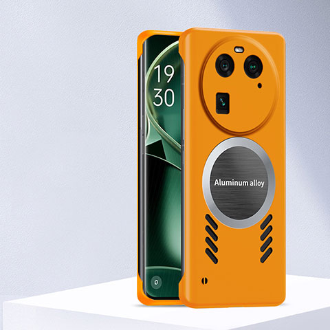 Custodia Plastica Rigida Senza Cornice Cover Opaca con Mag-Safe Magnetic S03 per Oppo Find X6 Pro 5G Arancione