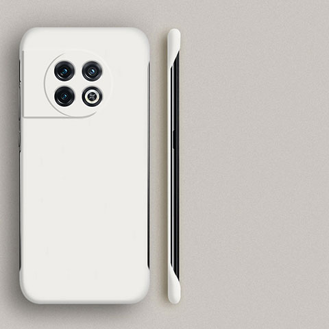 Custodia Plastica Rigida Senza Cornice Cover Opaca P01 per OnePlus 11R 5G Bianco