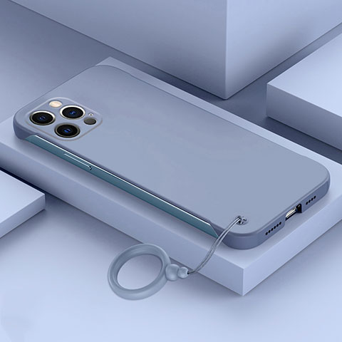Custodia Plastica Rigida Senza Cornice Cover Opaca per Apple iPhone 14 Pro Max Grigio Lavanda