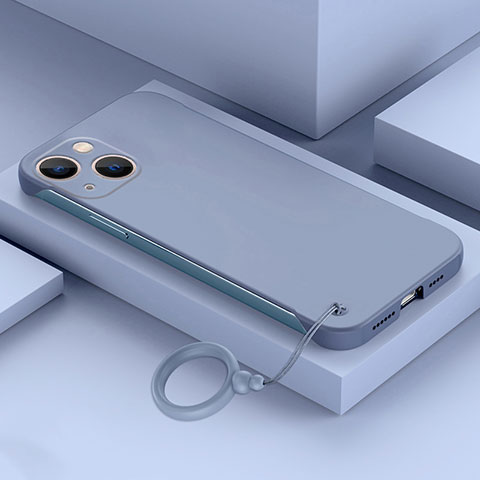 Custodia Plastica Rigida Senza Cornice Cover Opaca per Apple iPhone 15 Plus Grigio Lavanda