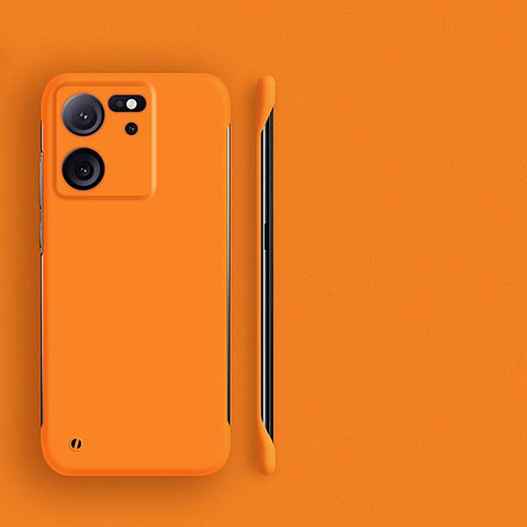 Custodia Plastica Rigida Senza Cornice Cover Opaca per Xiaomi Mi 13T 5G Arancione