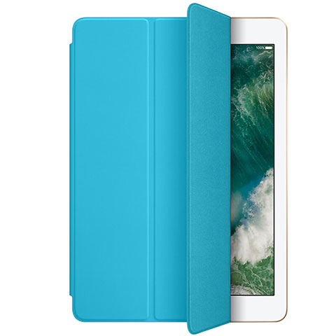 Custodia Portafoglio In Pelle con Stand L01 per Apple New iPad 9.7 (2017) Cielo Blu