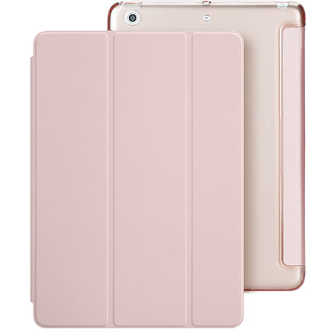 Custodia Portafoglio In Pelle con Stand L01 per Apple New iPad 9.7 (2018) Rosa