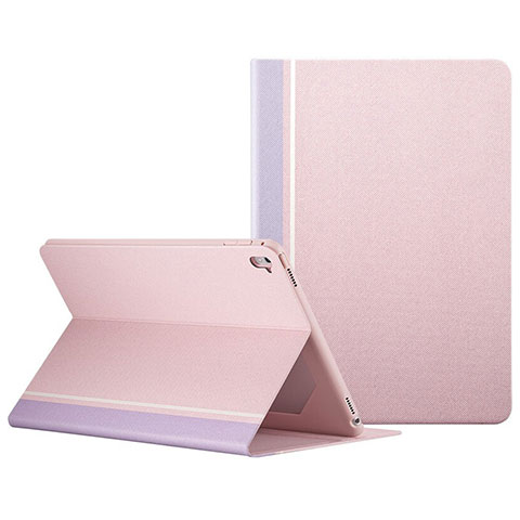 Custodia Portafoglio In Pelle con Stand L03 per Apple iPad Pro 9.7 Rosa