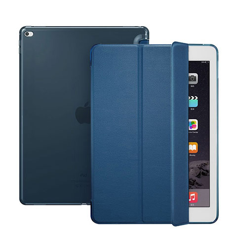 Custodia Portafoglio In Pelle con Stand per Apple iPad Pro 12.9 Blu