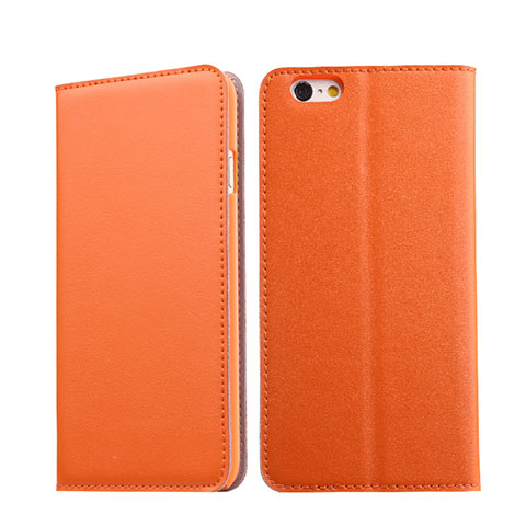 Custodia Portafoglio In Pelle con Stand per Apple iPhone 6 Arancione