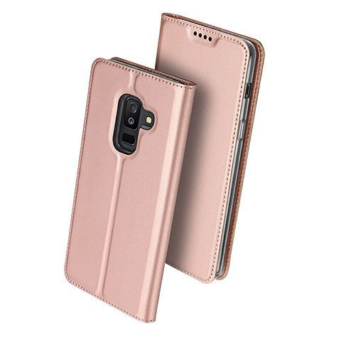 Custodia Portafoglio In Pelle con Stand per Samsung Galaxy A6 Plus (2018) Rosa