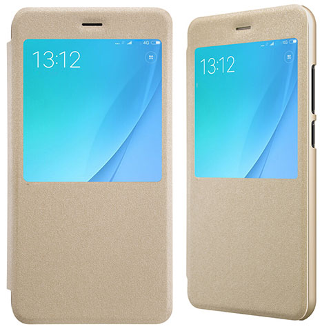 Custodia Portafoglio In Pelle con Stand per Xiaomi Mi 5X Oro