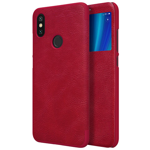 Custodia Portafoglio In Pelle con Stand per Xiaomi Mi 6X Rosso