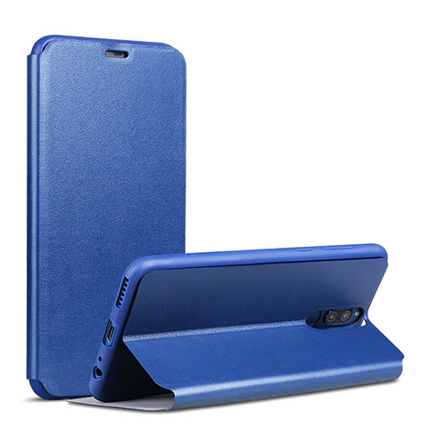 Custodia Portafoglio In Pelle con Supporto L01 per Huawei G10 Blu