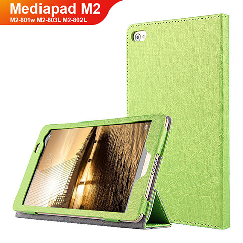 Custodia Portafoglio In Pelle con Supporto L01 per Huawei Mediapad M2 8 M2-801w M2-803L M2-802L Verde