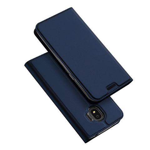 Custodia Portafoglio In Pelle con Supporto L01 per Samsung Galaxy J2 Pro (2018) J250F Blu