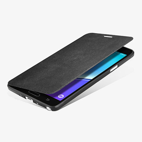 Custodia Portafoglio In Pelle con Supporto L01 per Samsung Galaxy Note 4 SM-N910F Nero