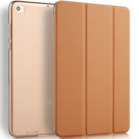 Custodia Portafoglio In Pelle con Supporto L02 per Xiaomi Mi Pad 2 Marrone