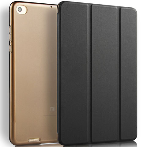 Custodia Portafoglio In Pelle con Supporto L02 per Xiaomi Mi Pad 2 Nero