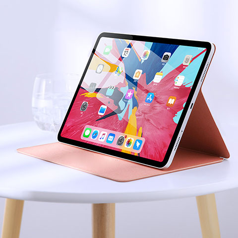 Custodia Portafoglio In Pelle con Supporto L03 per Apple iPad Pro 11 (2018) Rosa