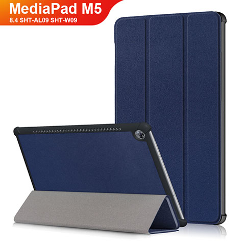 Custodia Portafoglio In Pelle con Supporto L03 per Huawei MediaPad M5 8.4 SHT-AL09 SHT-W09 Blu