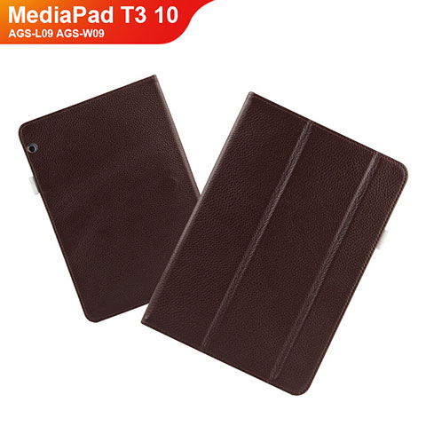 Custodia Portafoglio In Pelle con Supporto L03 per Huawei MediaPad T3 10 AGS-L09 AGS-W09 Nero