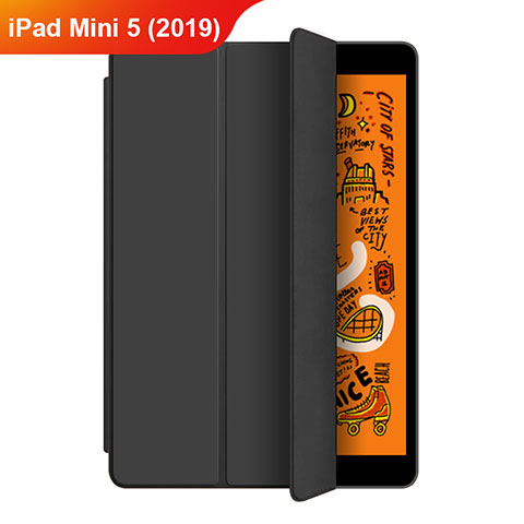 Custodia Portafoglio In Pelle con Supporto L04 per Apple iPad Mini 5 (2019) Nero
