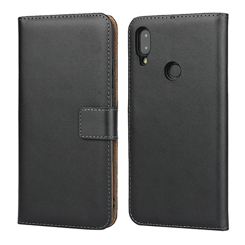 Custodia Portafoglio In Pelle con Supporto L04 per Xiaomi Redmi Note 7 Pro Nero