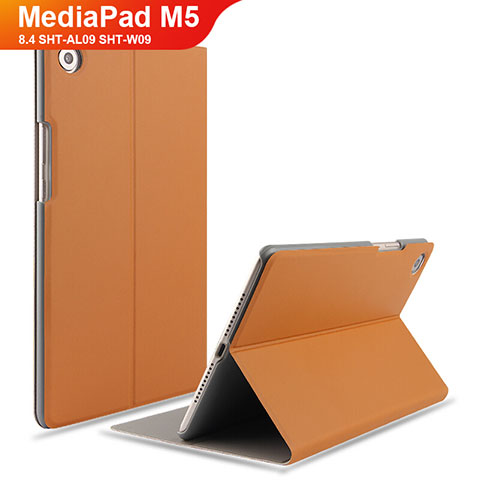 Custodia Portafoglio In Pelle con Supporto L05 per Huawei MediaPad M5 8.4 SHT-AL09 SHT-W09 Marrone