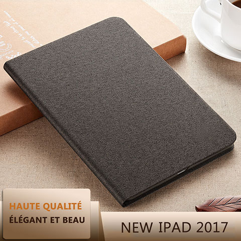 Custodia Portafoglio In Pelle con Supporto L07 per Apple New iPad 9.7 (2018) Nero