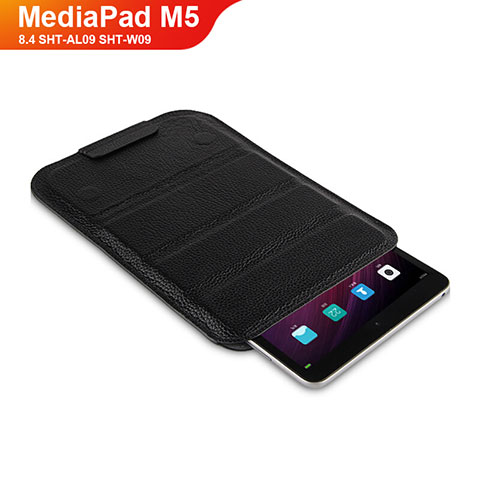 Custodia Portafoglio In Pelle con Supporto L07 per Huawei MediaPad M5 8.4 SHT-AL09 SHT-W09 Nero