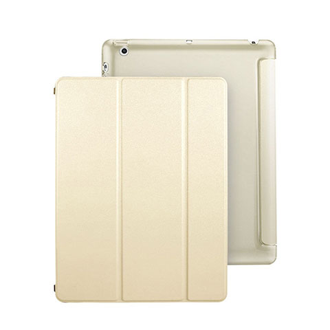 Custodia Portafoglio In Pelle con Supporto per Apple iPad 2 Oro