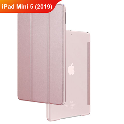 Custodia Portafoglio In Pelle con Supporto per Apple iPad Mini 5 (2019) Oro Rosa