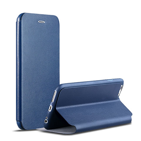 Custodia Portafoglio In Pelle con Supporto per Apple iPhone 6S Plus Blu