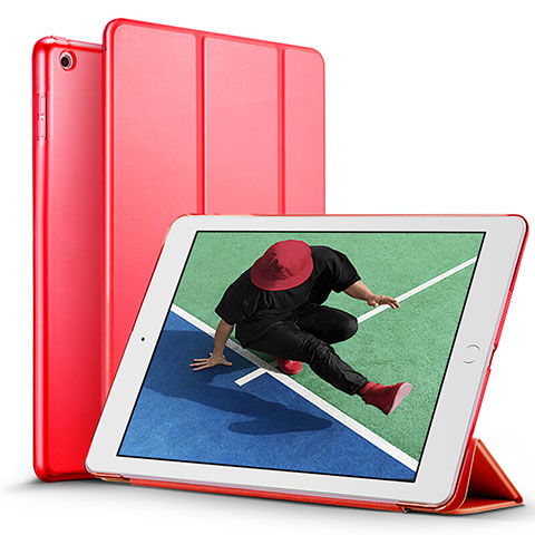 Custodia Portafoglio In Pelle con Supporto per Apple New iPad Pro 9.7 (2017) Rosso