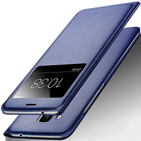 Custodia Portafoglio In Pelle con Supporto per Huawei G9 Plus Blu