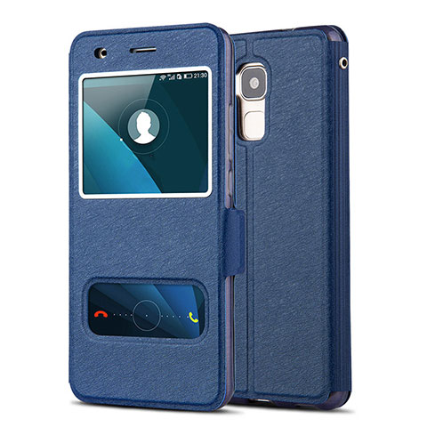 Custodia Portafoglio In Pelle con Supporto per Huawei GT3 Blu