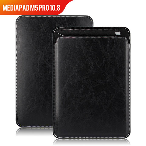 Custodia Portafoglio In Pelle con Supporto per Huawei MediaPad M5 Pro 10.8 Nero