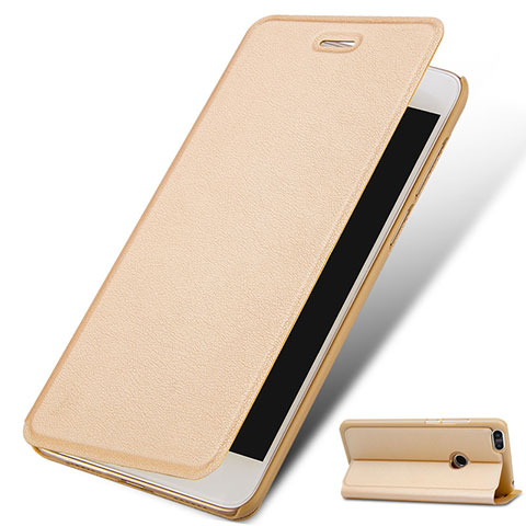 Custodia Portafoglio In Pelle con Supporto per Huawei P9 Lite Mini Oro