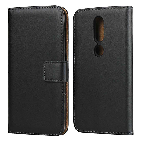 Custodia Portafoglio In Pelle con Supporto per Nokia 4.2 Nero