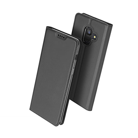 Custodia Portafoglio In Pelle con Supporto per Samsung Galaxy A6 (2018) Dual SIM Nero