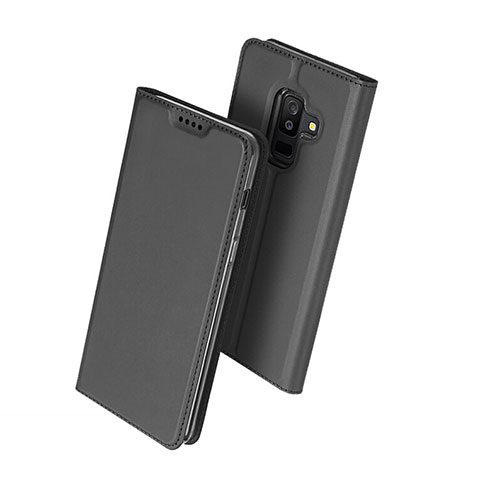 Custodia Portafoglio In Pelle con Supporto per Samsung Galaxy A6 Plus Nero