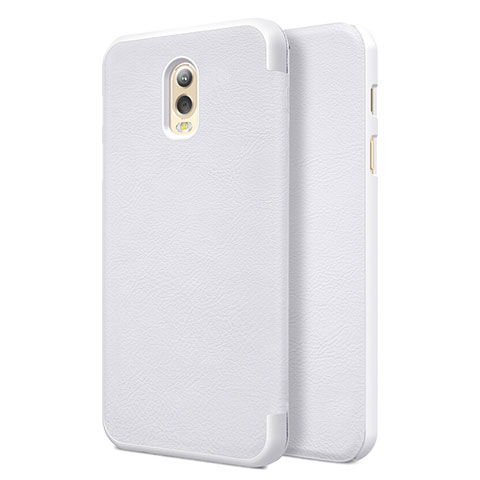 Custodia Portafoglio In Pelle con Supporto per Samsung Galaxy C7 (2017) Bianco