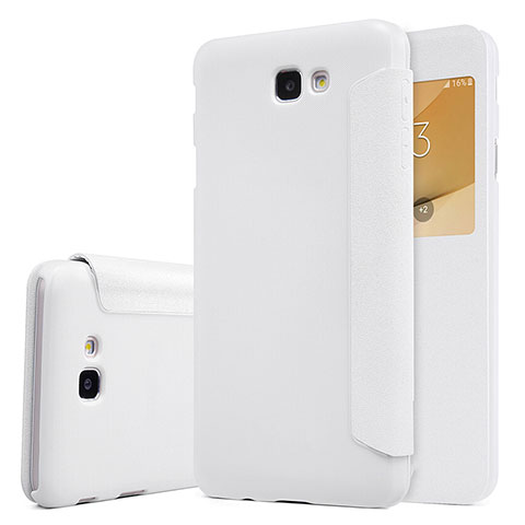 Custodia Portafoglio In Pelle con Supporto per Samsung Galaxy J5 Prime G570F Bianco